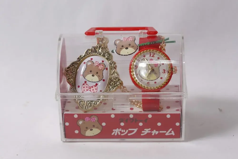 Japan Pop Charm Bear Wristwatch with Pendant and Hairclip ~ 260730-WH 464